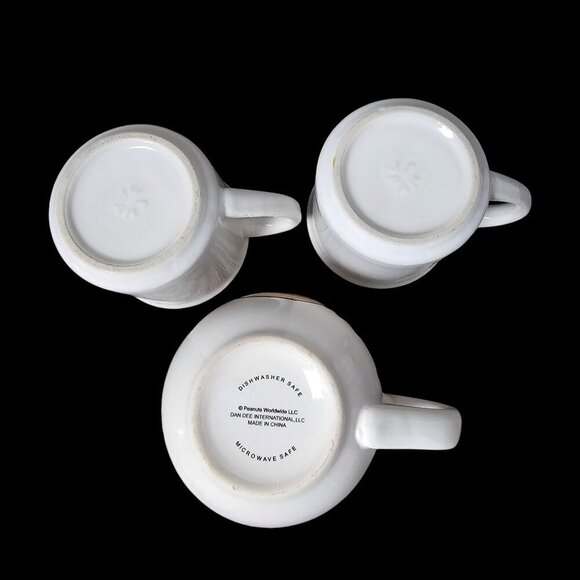 Charlie Brown Peanuts Be Mine Valentine's Day Coffee Cup Mug Hearts 3 Piece Set - Picture 4 of 10